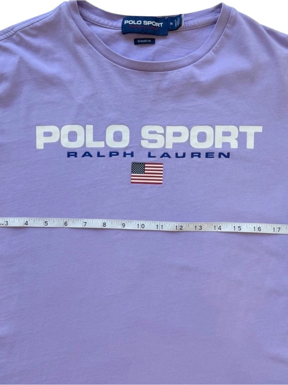 Polo Ralph Lauren Classic Fit Polo Sport Jersey T-Shirt (Sky Lavender/White) Med - Picture 8 of 11